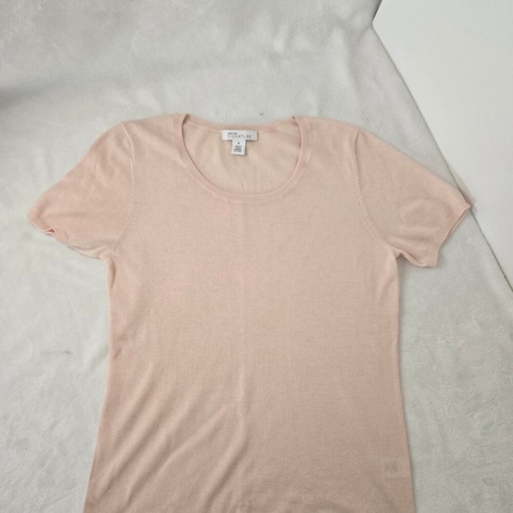 Nordstrom Signature Silk Cashmere Knit Top Women's Size Medium Luxury Sweater